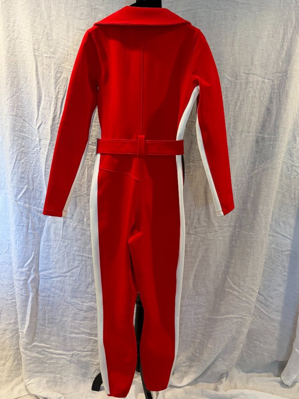 Cordova belted red one-piece ski suit (size S) - Picture 2 of 9